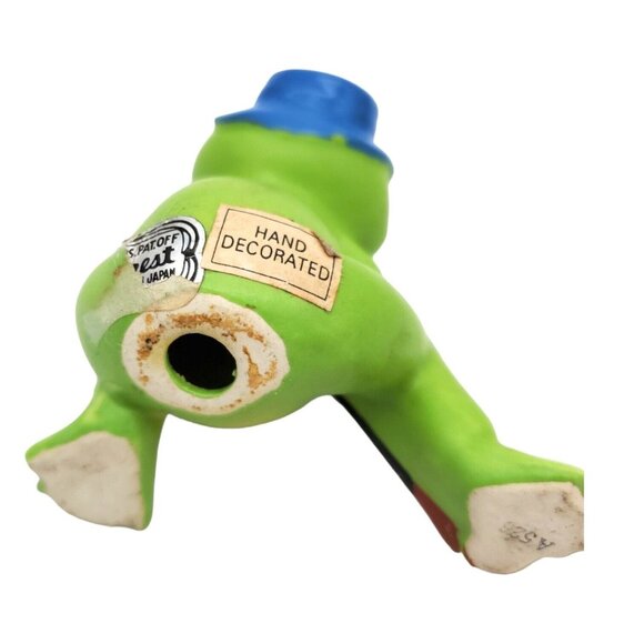 Vintage Norcrest Green Golfing Frog Ceramic‎ Figurine Golf Fan Cute Retro Gift - Picture 6 of 6
